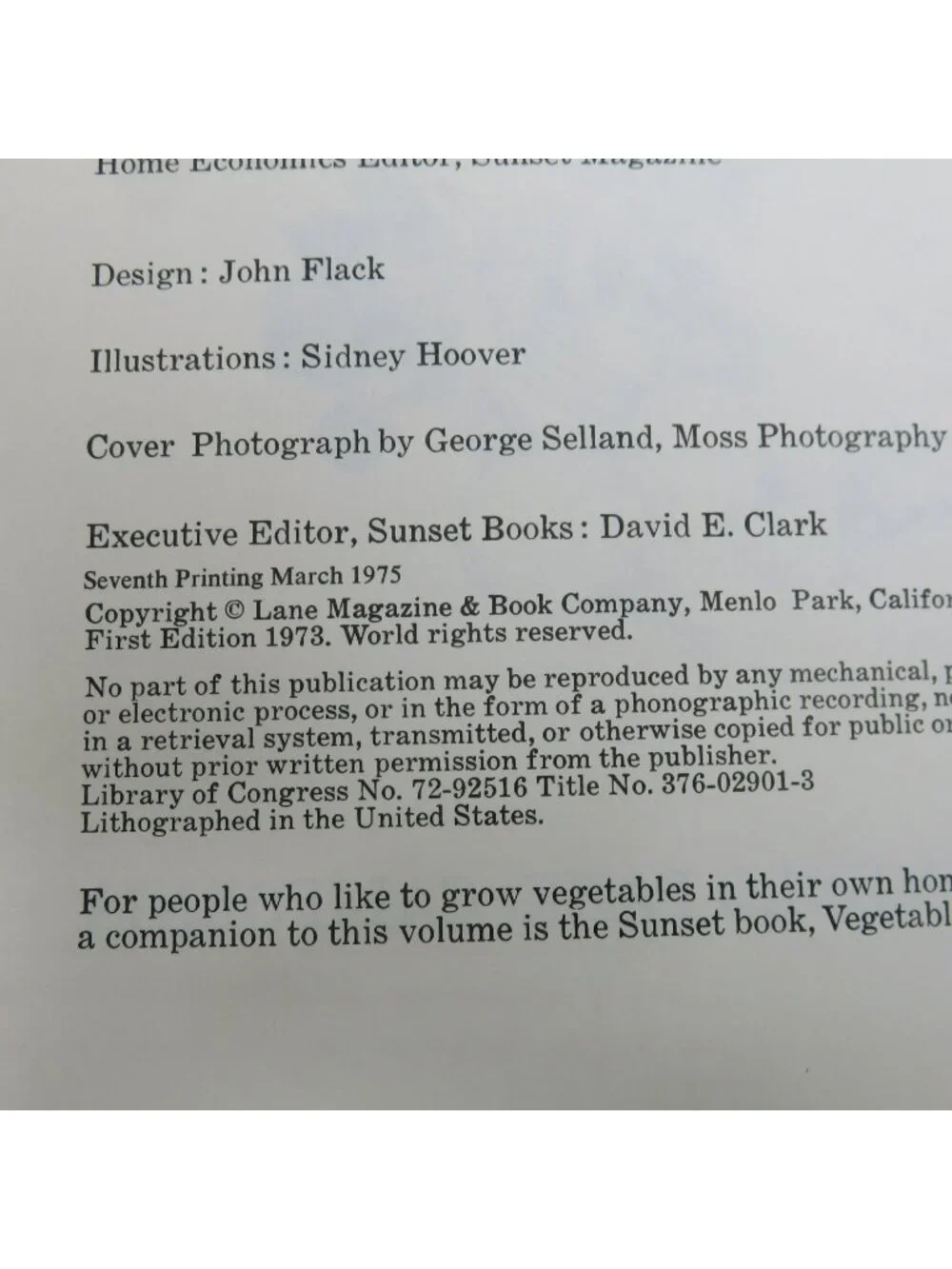Ideas for Cooking Vegetables 1975 Cook Book Step-by-Step Techniques Paperback